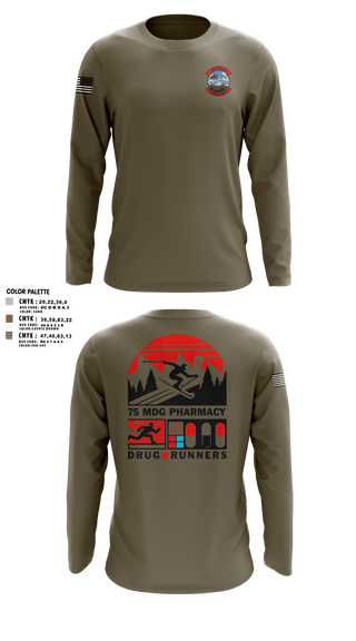 Long Sleeve Performance Shirt, 75 HCOS SGGD, Air Force, Teamtime, Team time, sublimation, custom sports apparel, team uniforms, spirit wear, spiritwear, sports uniforms, custom shirts, team store, custom team store, fundraiser sports, apparel fundraiser