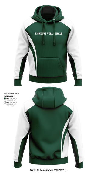 Hoodie, Pioneers Volleyball, Women's Volleyball, Teamtime, Team time, sublimation, custom sports apparel, team uniforms, spirit wear, spiritwear, sports uniforms, custom shirts, team store, custom team store, fundraiser sports, apparel fundraiser