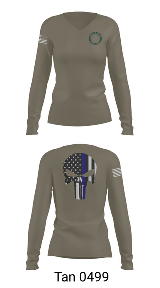 Women's Long Sleeve Vneck Shirt, BROWARD SHERIFF EXPLORERS, Police, Teamtime, Team time, sublimation, custom sports apparel, team uniforms, spirit wear, spiritwear, sports uniforms, custom shirts, team store, custom team store, fundraiser sports, apparel fundraiser