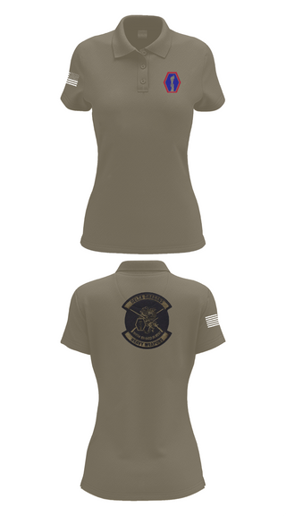 Womens Short Sleeve Performance Polo, 100th Battalion 442nd Infantry Delta dragons, Army, Teamtime, Team time, sublimation, custom sports apparel, team uniforms, spirit wear, spiritwear, sports uniforms, custom shirts, team store, custom team store, fundraiser sports, apparel fundraiser