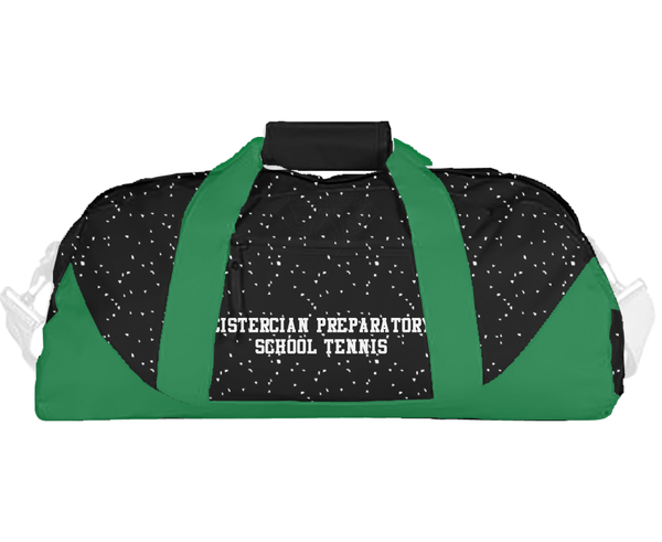 Duffle Bag, Cistercian Preparatory School Tennis, Tennis, Teamtime, Team time, sublimation, custom sports apparel, team uniforms, spirit wear, spiritwear, sports uniforms, custom shirts, team store, custom team store, fundraiser sports, apparel fundraiser