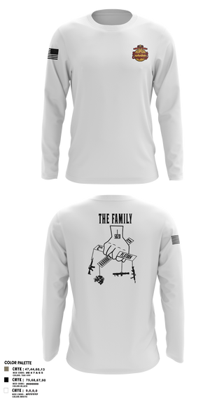 Long Sleeve Performance Shirt, 2nd PLT A CO-The Family, Army, Teamtime, Team time, sublimation, custom sports apparel, team uniforms, spirit wear, spiritwear, sports uniforms, custom shirts, team store, custom team store, fundraiser sports, apparel fundraiser