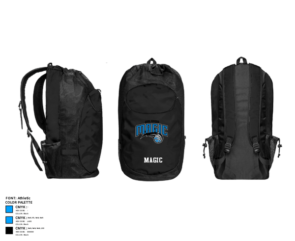 Gear Bag, Magic, Men's Basketball, Teamtime, Team time, sublimation, custom sports apparel, team uniforms, spirit wear, spiritwear, sports uniforms, custom shirts, team store, custom team store, fundraiser sports, apparel fundraiser