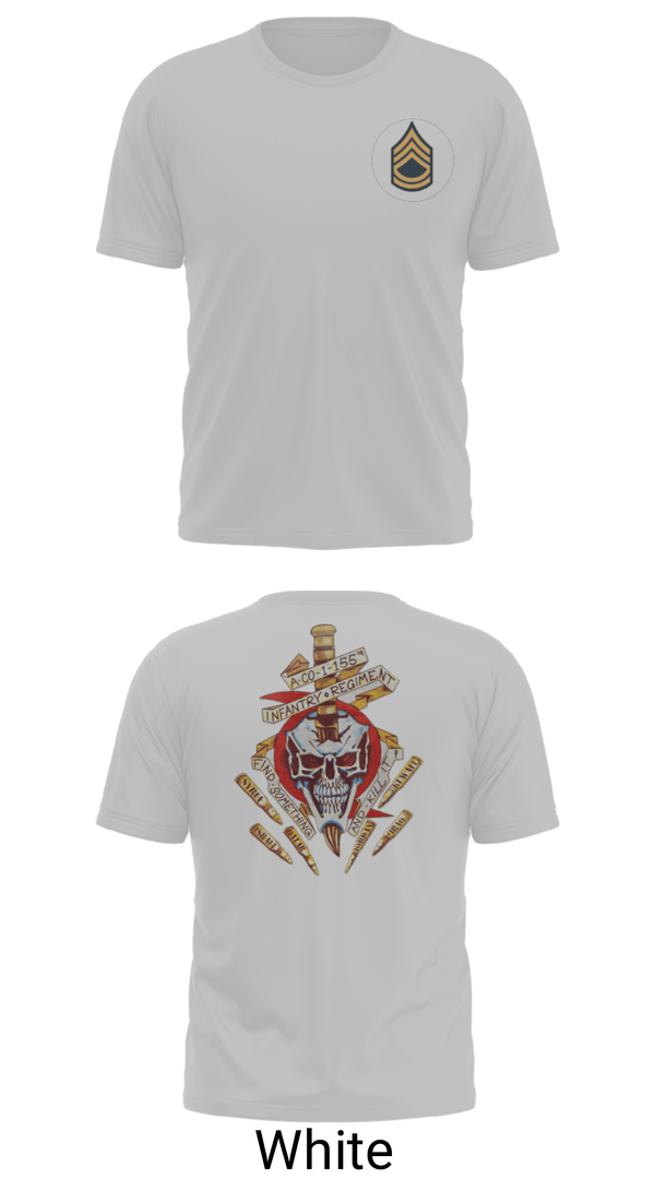 Short Sleeve Performance Shirt, A Co 1/155 INF, Army, Teamtime, Team time, sublimation, custom sports apparel, team uniforms, spirit wear, spiritwear, sports uniforms, custom shirts, team store, custom team store, fundraiser sports, apparel fundraiser