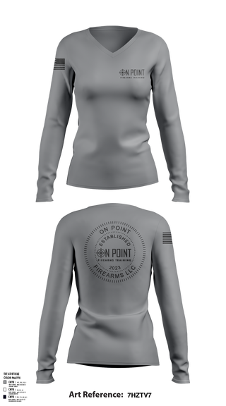 Womens Long Sleeve Vneck Shirt, On Point, , Teamtime, Team time, sublimation, custom sports apparel, team uniforms, spirit wear, spiritwear, sports uniforms, custom shirts, team store, custom team store, fundraiser sports, apparel fundraiser