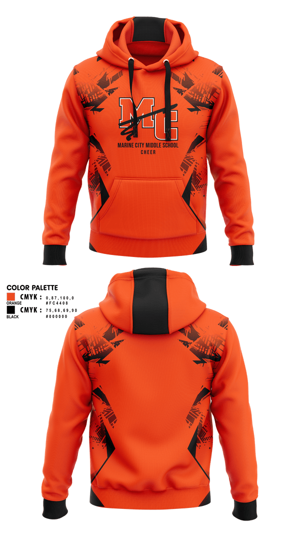 Hoodie, Marine City Middle School Cheer, Cheer, Teamtime, Team time, sublimation, custom sports apparel, team uniforms, spirit wear, spiritwear, sports uniforms, custom shirts, team store, custom team store, fundraiser sports, apparel fundraiser