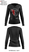 Glenwood Springs High School Cheer 12886681 Women's Long Sleeve V-neck Shirt - 42