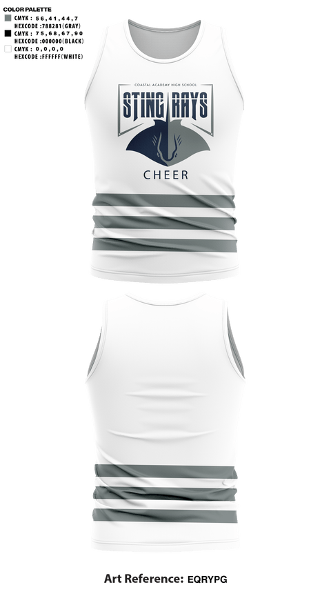 Tank Top, Coastal Academy High School Cheer, Cheer, Teamtime, Team time, sublimation, custom sports apparel, team uniforms, spirit wear, spiritwear, sports uniforms, custom shirts, team store, custom team store, fundraiser sports, apparel fundraiser