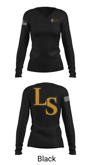 Women's Long Sleeve Vneck Shirt, Lutheran South High School Tennis, Tennis, Teamtime, Team time, sublimation, custom sports apparel, team uniforms, spirit wear, spiritwear, sports uniforms, custom shirts, team store, custom team store, fundraiser sports, apparel fundraiser