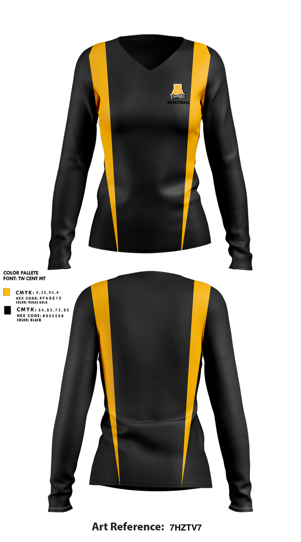 Womens Long Sleeve Vneck Shirt, Advanced Science and Technology Education Charter High School Basketball, Women's Basketball, Teamtime, Team time, sublimation, custom sports apparel, team uniforms, spirit wear, spiritwear, sports uniforms, custom shirts, team store, custom team store, fundraiser sports, apparel fundraiser