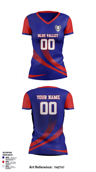 Womens Short Sleeve Vneck Shirt, Blue Valley High School Volleyball, Men's Volleyball, Teamtime, Team time, sublimation, custom sports apparel, team uniforms, spirit wear, spiritwear, sports uniforms, custom shirts, team store, custom team store, fundraiser sports, apparel fundraiser
