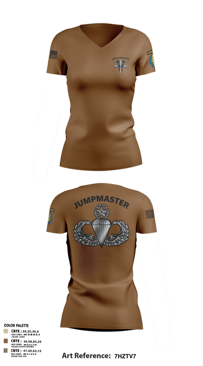 Army Paratroopers Brand 37427971 Women's Short Sleeve V-neck Shirt - 5