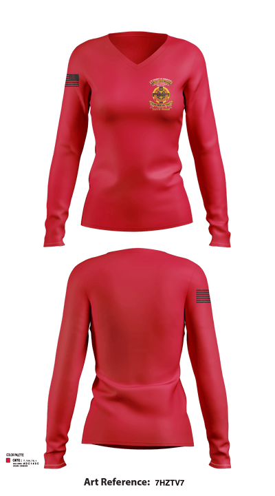 212th MASH 3282256 Women's Long Sleeve V-neck Shirt - 123