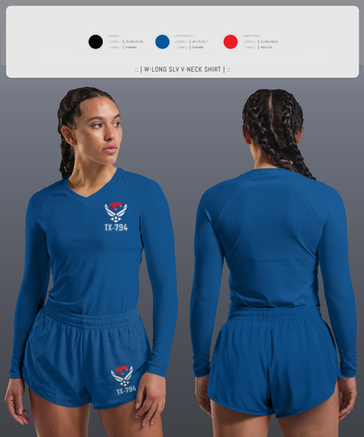 TX-794 72753245 Women's Long Sleeve V-neck Shirt - 5