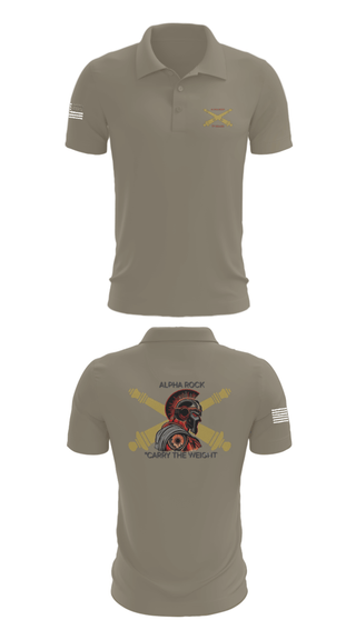 Short Sleeve Performance Polo, ALPHA ROCK, Army, Teamtime, Team time, sublimation, custom sports apparel, team uniforms, spirit wear, spiritwear, sports uniforms, custom shirts, team store, custom team store, fundraiser sports, apparel fundraiser