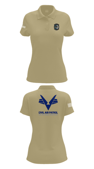 Women's Short Sleeve Performance Polo, Sunlake High School Cadet Squadron, Air Force, Teamtime, Team time, sublimation, custom sports apparel, team uniforms, spirit wear, spiritwear, sports uniforms, custom shirts, team store, custom team store, fundraiser sports, apparel fundraiser