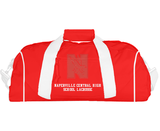 Duffle Bag, Naperville Central High School Lacrosse, Women's Lacrosse, Teamtime, Team time, sublimation, custom sports apparel, team uniforms, spirit wear, spiritwear, sports uniforms, custom shirts, team store, custom team store, fundraiser sports, apparel fundraiser