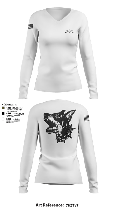 Delta Co 2-35 83859873 Women's Long Sleeve V-neck Shirt - 2