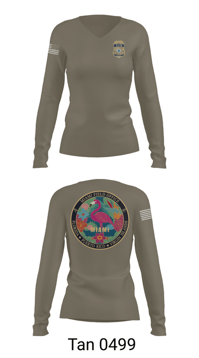 Criminal Apprehension Program 50109474 Women's Long Sleeve V-neck Shirt - 73