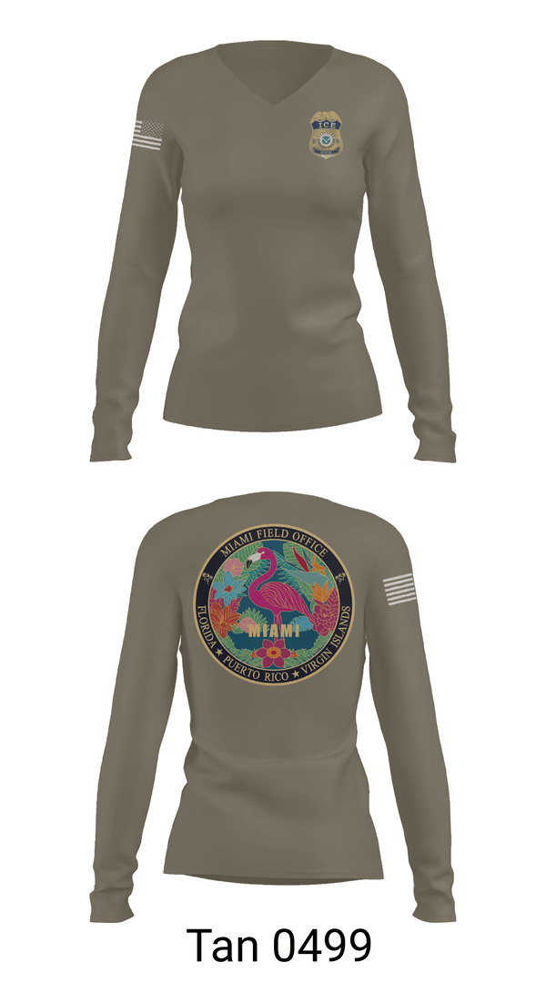 Womens Long Sleeve Vneck Shirt, Criminal Apprehension Program, Police, Teamtime, Team time, sublimation, custom sports apparel, team uniforms, spirit wear, spiritwear, sports uniforms, custom shirts, team store, custom team store, fundraiser sports, apparel fundraiser