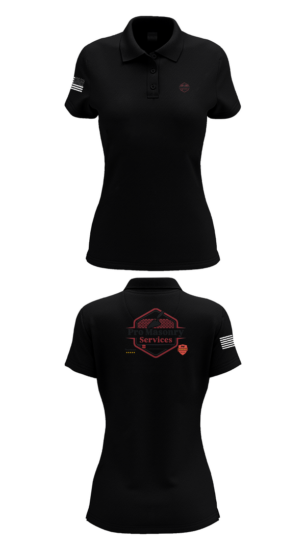 Womens Short Sleeve Performance Polo, Pro Masonry Services LLC, , Teamtime, Team time, sublimation, custom sports apparel, team uniforms, spirit wear, spiritwear, sports uniforms, custom shirts, team store, custom team store, fundraiser sports, apparel fundraiser