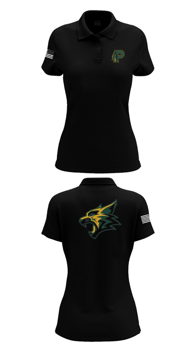 Paradise High School Bobcats 65206673 Women's Short Sleeve Performance Polo  - 36