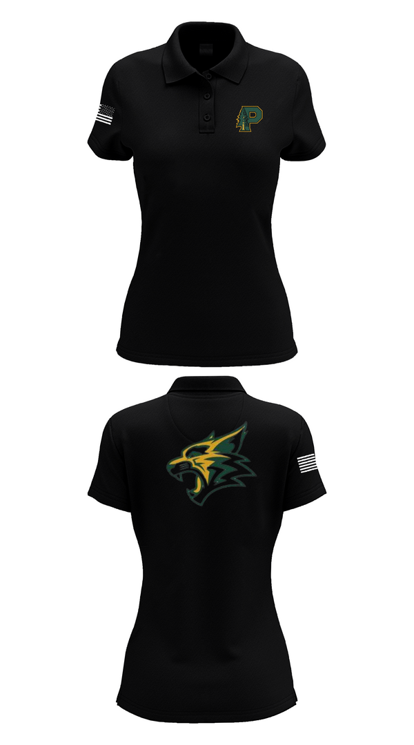 Womens Short Sleeve Performance Polo, Paradise High School Bobcats, Swimming, Teamtime, Team time, sublimation, custom sports apparel, team uniforms, spirit wear, spiritwear, sports uniforms, custom shirts, team store, custom team store, fundraiser sports, apparel fundraiser