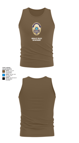 Tank Top, Crowley Police Department, , Teamtime, Team time, sublimation, custom sports apparel, team uniforms, spirit wear, spiritwear, sports uniforms, custom shirts, team store, custom team store, fundraiser sports, apparel fundraiser