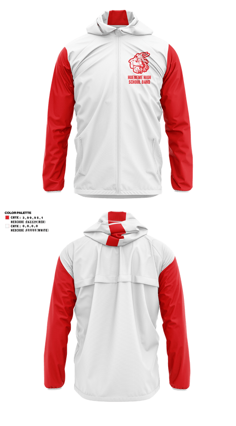 Windbreaker, Hueneme High School Band, Spirit Store, Teamtime, Team time, sublimation, custom sports apparel, team uniforms, spirit wear, spiritwear, sports uniforms, custom shirts, team store, custom team store, fundraiser sports, apparel fundraiser