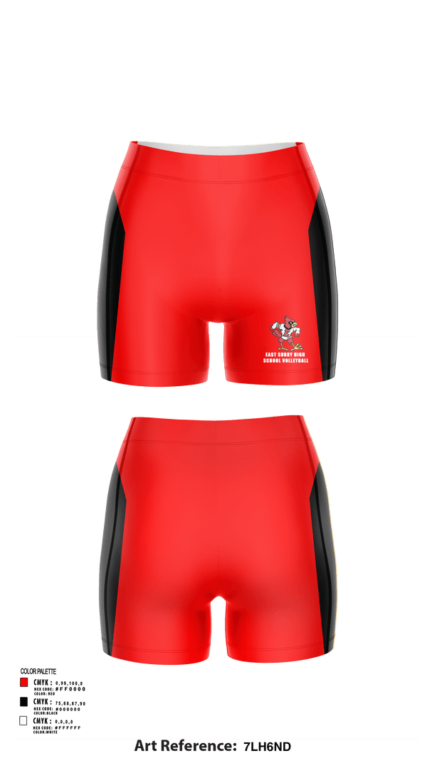 Womens Shorts, East Surry High School Volleyball, Women's Volleyball, Teamtime, Team time, sublimation, custom sports apparel, team uniforms, spirit wear, spiritwear, sports uniforms, custom shirts, team store, custom team store, fundraiser sports, apparel fundraiser