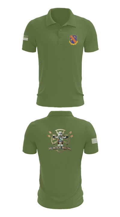 1-148th HHB Medics 16650436 Short Sleeve Performance Polo - 45