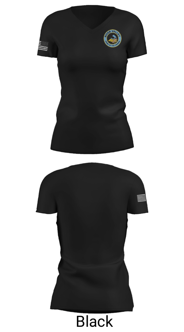 Womens Short Sleeve Vneck Shirt, River Valley Middle School Cross Country, Cross Country, Teamtime, Team time, sublimation, custom sports apparel, team uniforms, spirit wear, spiritwear, sports uniforms, custom shirts, team store, custom team store, fundraiser sports, apparel fundraiser