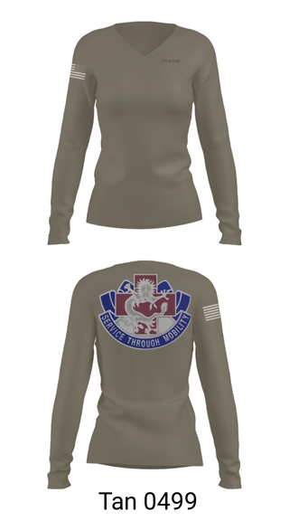 Women's Long Sleeve Vneck Shirt, 131st SAD, Army, Teamtime, Team time, sublimation, custom sports apparel, team uniforms, spirit wear, spiritwear, sports uniforms, custom shirts, team store, custom team store, fundraiser sports, apparel fundraiser