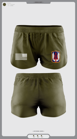 Womens Shorts, 1-169th E Company, National Guard, Teamtime, Team time, sublimation, custom sports apparel, team uniforms, spirit wear, spiritwear, sports uniforms, custom shirts, team store, custom team store, fundraiser sports, apparel fundraiser