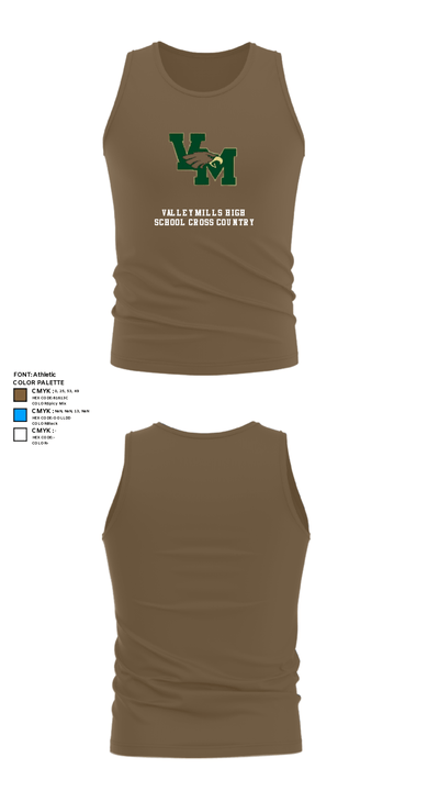 Valley Mills High School Cross Country 52833130 Tank Top - 8