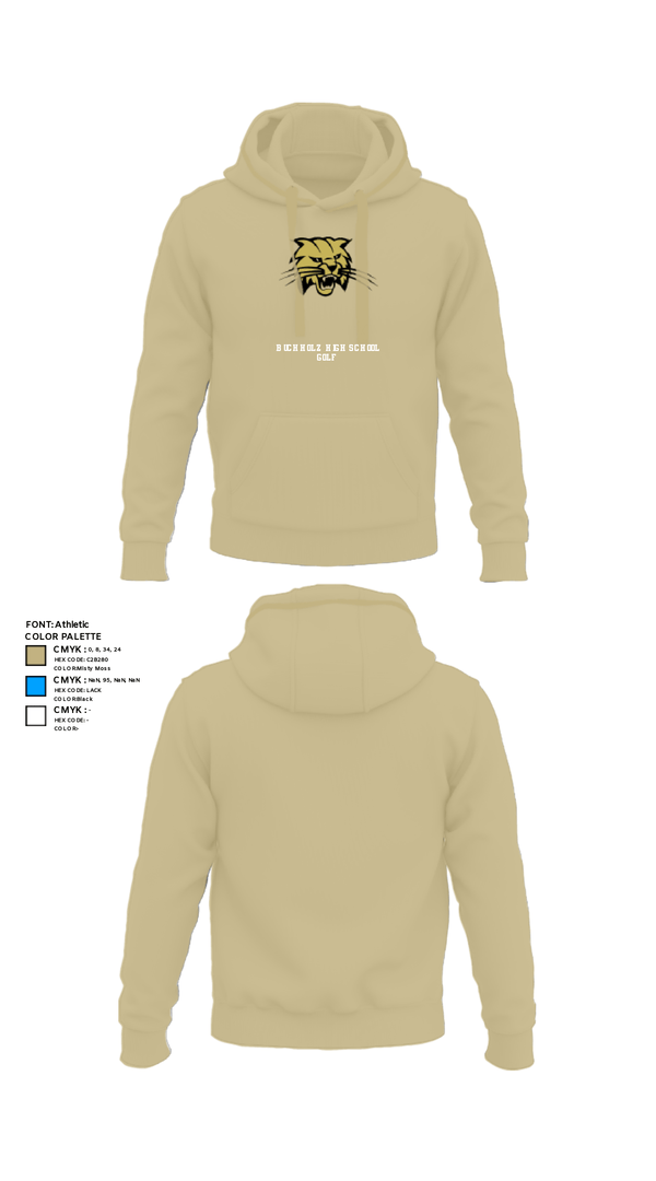Hoodie, Buchholz High School Golf, Golf, Teamtime, Team time, sublimation, custom sports apparel, team uniforms, spirit wear, spiritwear, sports uniforms, custom shirts, team store, custom team store, fundraiser sports, apparel fundraiser