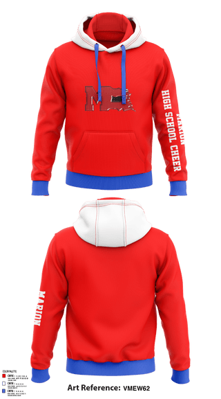 Hoodie, Marion High School Cheer, Cheer, Teamtime, Team time, sublimation, custom sports apparel, team uniforms, spirit wear, spiritwear, sports uniforms, custom shirts, team store, custom team store, fundraiser sports, apparel fundraiser