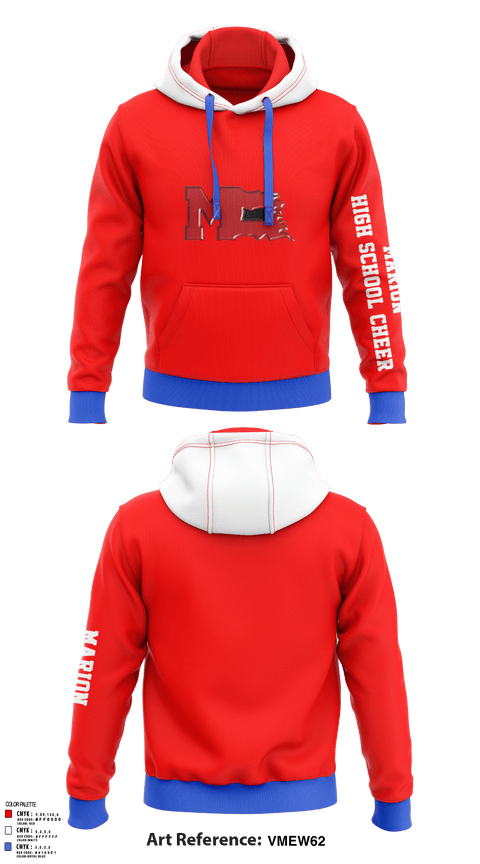 Hoodie, Marion High School Cheer, Cheer, Teamtime, Team time, sublimation, custom sports apparel, team uniforms, spirit wear, spiritwear, sports uniforms, custom shirts, team store, custom team store, fundraiser sports, apparel fundraiser