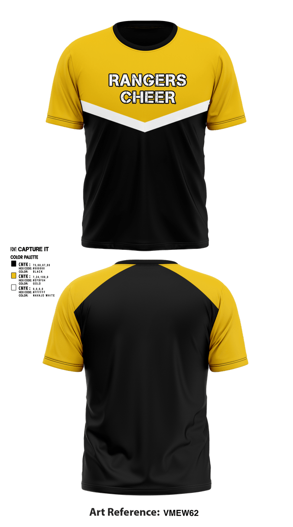 Short Sleeve Performance Shirt, Rangers, Cheer, Teamtime, Team time, sublimation, custom sports apparel, team uniforms, spirit wear, spiritwear, sports uniforms, custom shirts, team store, custom team store, fundraiser sports, apparel fundraiser