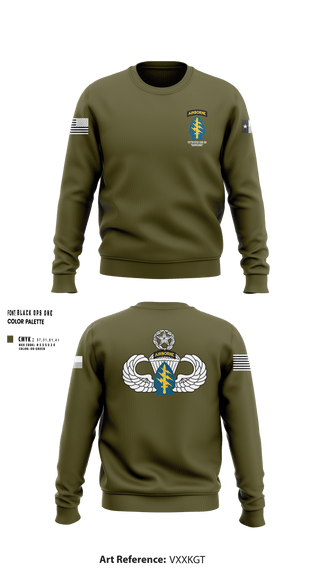 Crew Neck Sweatshirt, 197th STSC (SO)(A), National Guard, Teamtime, Team time, sublimation, custom sports apparel, team uniforms, spirit wear, spiritwear, sports uniforms, custom shirts, team store, custom team store, fundraiser sports, apparel fundraiser