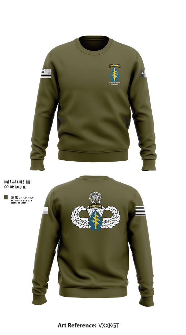 Crew Neck Sweatshirt, 197th STSC (SO)(A), National Guard, Teamtime, Team time, sublimation, custom sports apparel, team uniforms, spirit wear, spiritwear, sports uniforms, custom shirts, team store, custom team store, fundraiser sports, apparel fundraiser