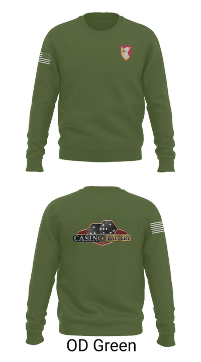 Charlie Battery, 1st Battalion 1st Air Defense Artillery Regiment 30470719 Crew Neck Sweatshirt - 45