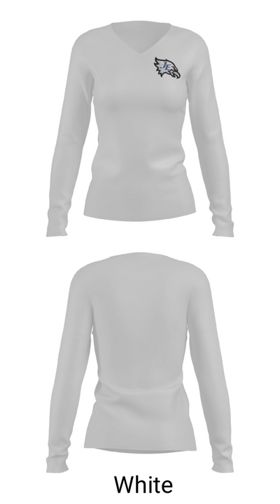 Jordan-Elbridge High School Volleyball 82166232 Women's Long Sleeve V-neck Shirt - 16