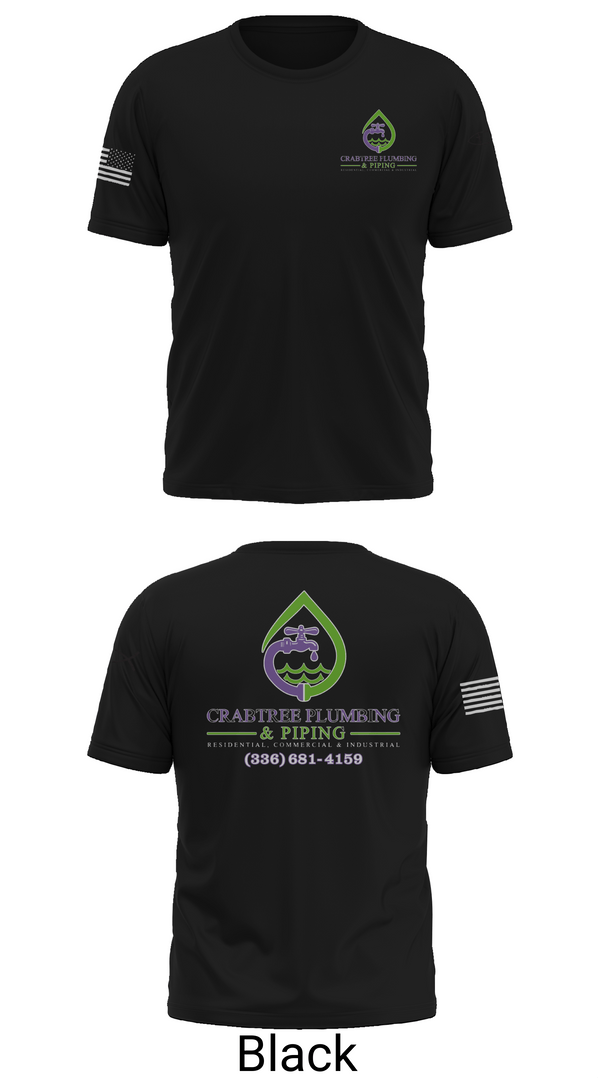 Old School Cotton Feel Shirt, Crabtree Plumbing & Piping, , Teamtime, Team time, sublimation, custom sports apparel, team uniforms, spirit wear, spiritwear, sports uniforms, custom shirts, team store, custom team store, fundraiser sports, apparel fundraiser