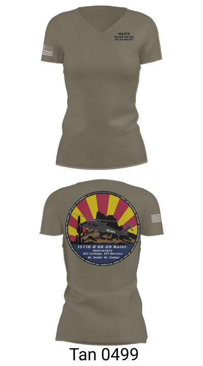 WAATS 15T10 CLASS 25-001 61882082 Women's Short Sleeve V-neck Shirt - 68
