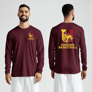 Long Sleeve Shooting Shirt, Harding University High School Basketball, Men's Basketball, Teamtime, Team time, sublimation, custom sports apparel, team uniforms, spirit wear, spiritwear, sports uniforms, custom shirts, team store, custom team store, fundraiser sports, apparel fundraiser