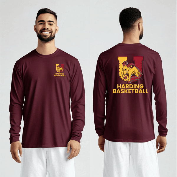 Long Sleeve Shooting Shirt, Harding University High School Basketball, Men's Basketball, Teamtime, Team time, sublimation, custom sports apparel, team uniforms, spirit wear, spiritwear, sports uniforms, custom shirts, team store, custom team store, fundraiser sports, apparel fundraiser