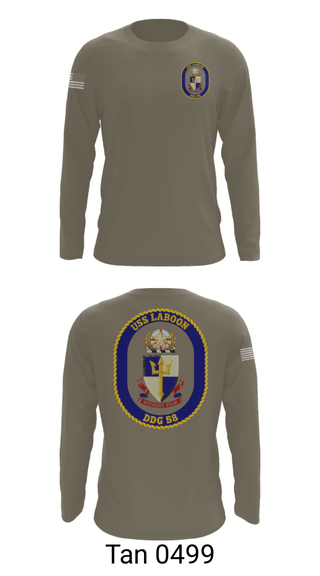 Long Sleeve Performance Shirt, USS LABOON - DDG 58, Navy, Teamtime, Team time, sublimation, custom sports apparel, team uniforms, spirit wear, spiritwear, sports uniforms, custom shirts, team store, custom team store, fundraiser sports, apparel fundraiser