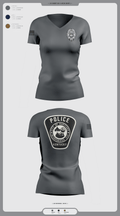 Hartford Police Department 37049516 Women's Short Sleeve V-neck Shirt - 1