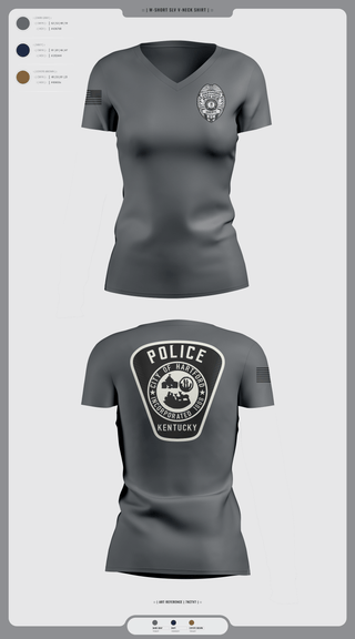 Womens Short Sleeve Vneck Shirt, Hartford Police Department, Police, Teamtime, Team time, sublimation, custom sports apparel, team uniforms, spirit wear, spiritwear, sports uniforms, custom shirts, team store, custom team store, fundraiser sports, apparel fundraiser